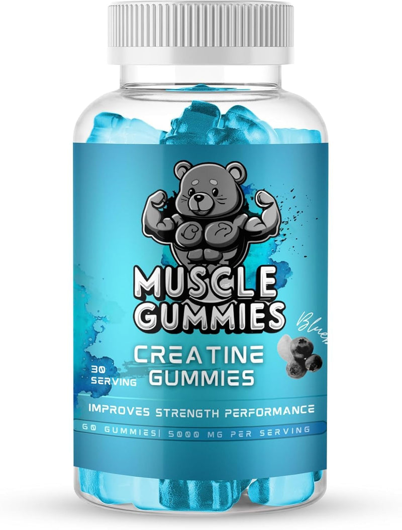 Creatine Gummies 5000mg – Daily Creatine Supplement for Strength, Muscle Growth & Gym Performance – Easy-to-Take Creatine Chews – 30 Day Supply (Pack of 2) 60 count (Pack of 2)