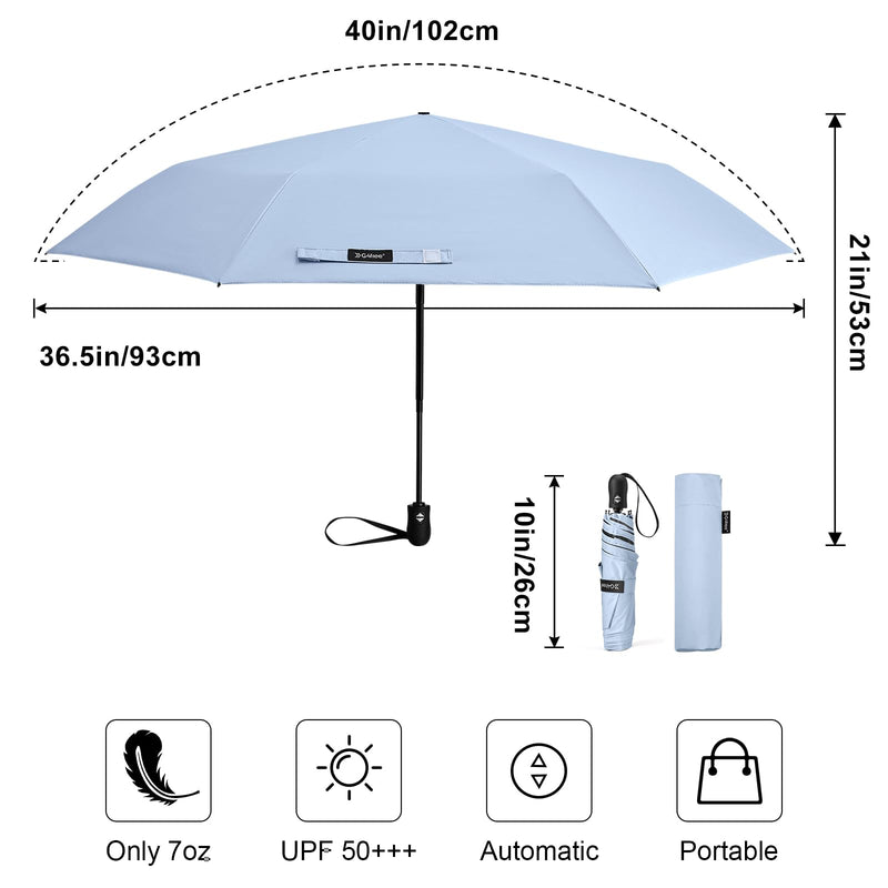 G4Free 46 Inch Lightweight Travel Portable Sun Umbrella with Extendable Handle, 40 Inch Mini Ultralight UPF 50+ Compact Travel Umbrella Super Slim