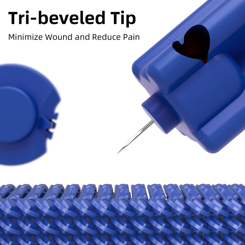 [Australia] - Twist Top Lancets for Lancing Devices, 310 Count, 30 Gauge Sterile Lancets for Blood Sugar Test, Diabetic Lancets-Dark Blue Dark Blue 