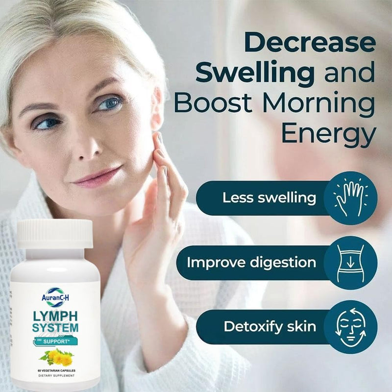 Lymph System Support Supplement – Lymphatic Drainage Supplement with Dandelion Extract, Cleavers, Burdock Powder and Cleanse Lymph Hair/Skin/Nails Supplements Dietary Healthcare 60 Count