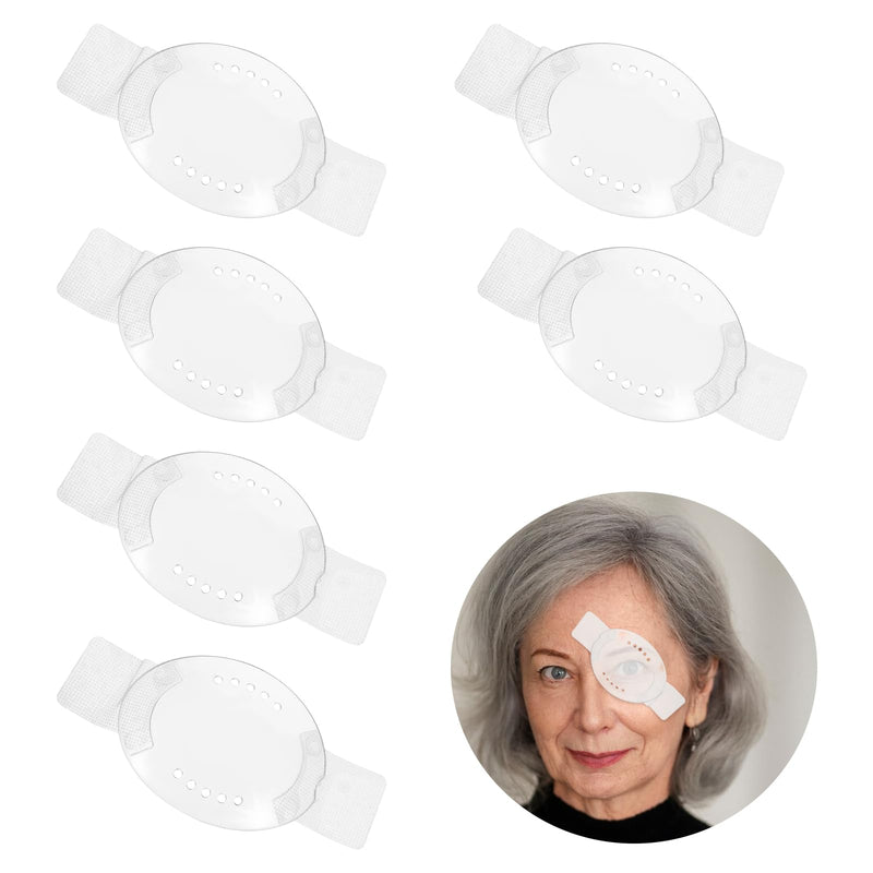 [Australia] - Eye Shield After Cataract Surgery 6Pcs Plastic Eye Patch Comfortable Clear Eyes Patch with Ventilation Holes for Children Adults After Surgery Eyes Protection 