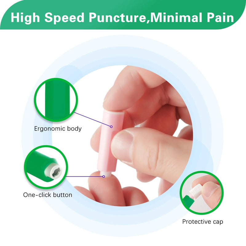 [Australia] - Safety Lancets, Pressure-Activated,Single use,for Comfortable Blood Testing (30G) 30G 