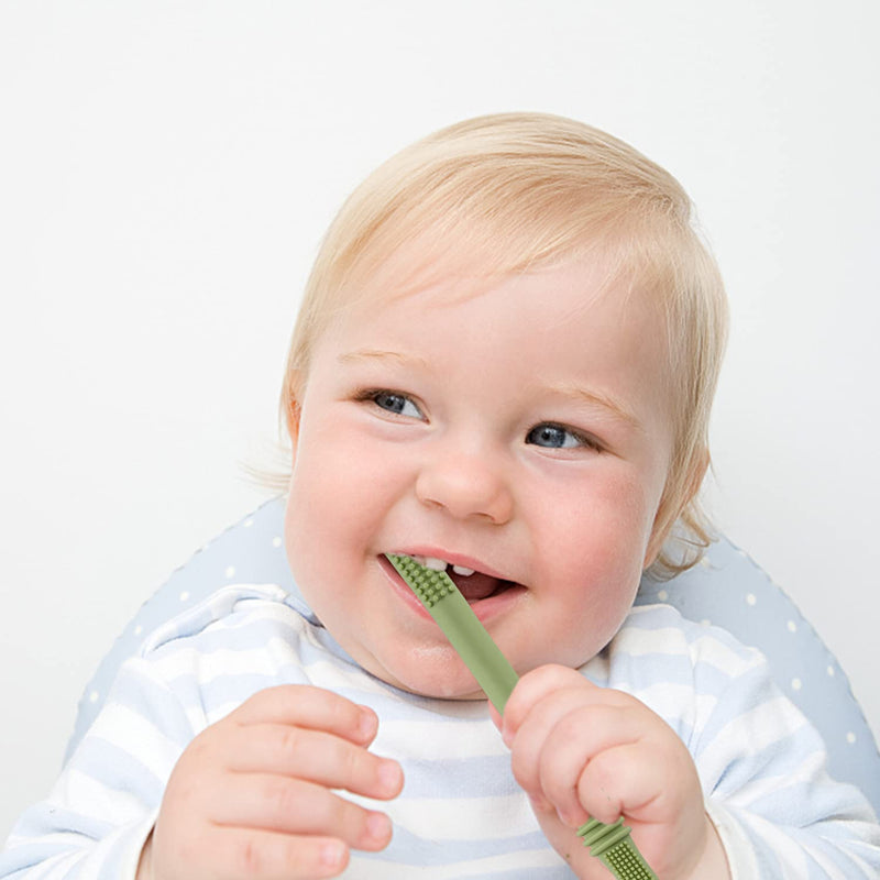 [Australia] - Fu Store Hollow Teether Tube, 6 Pack Chew Straw Toy for Infant Toddlers Silicone Tubes Teething Toys for Babies 3-12 Months BPA Free/Freezable/Dishwasher and Refrigerator Safe 