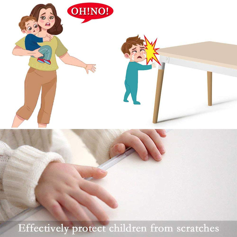 [Australia] - Edge Protector 100% Silicone, Baby Proofing Corners Clear Guards, Pre-Tape Adhesive Soft for Kids Safety, Child Table Cabinets Furniture Bumper (2/5x2/5 in, 3 FT) 2/5x2/5 in 