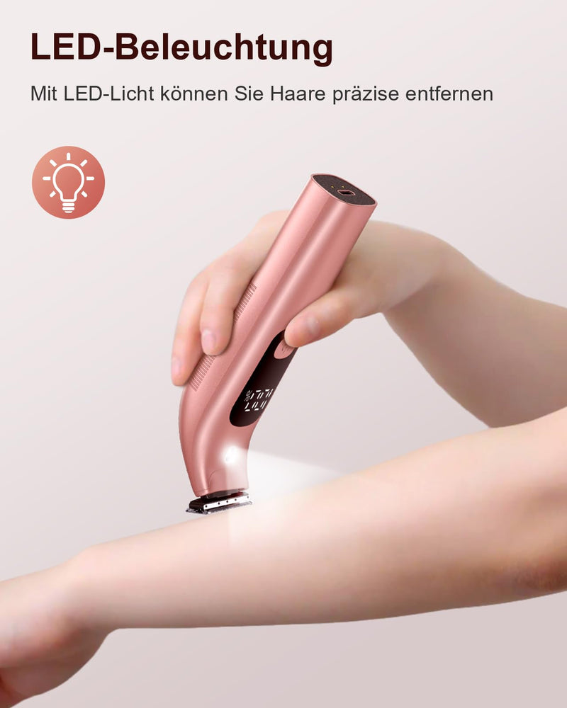 [Australia] - Rolgno Electric Shaver for Women, [IPX6 Waterproof & Skin-Friendly] Women's Electric Shaver, Body Trimmer for Women with USB Charging Station, Wet-Dry Shaver, Lady Shaver, for Legs/Arms/Face 
