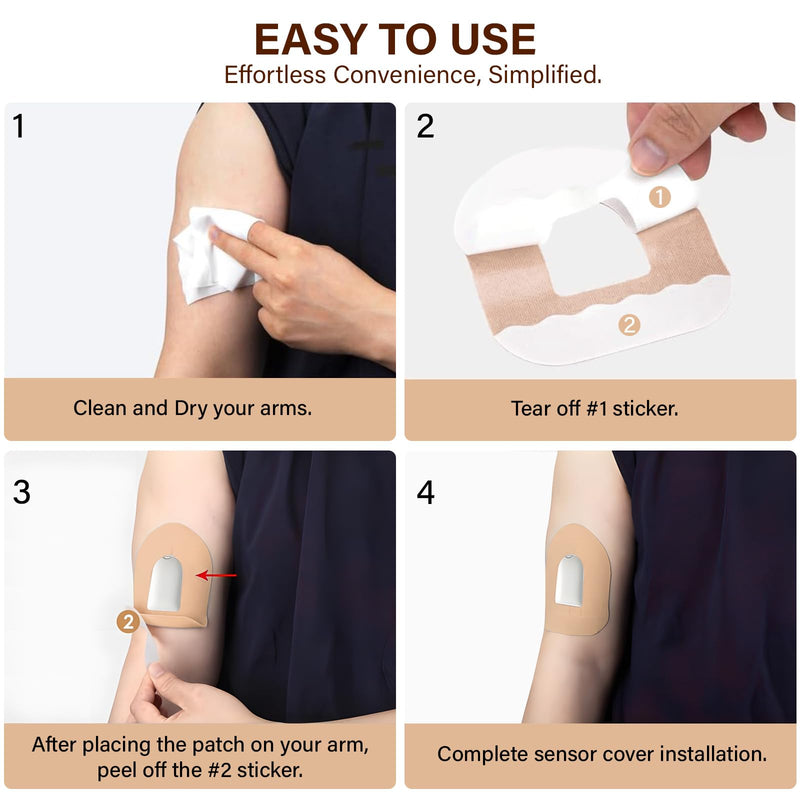 [Australia] - 50 PCS Adhesive Patches for G6, Tape Compatible with Dexcom G6 Sensors, Waterproof Adhesive Tape with Split Backing Continuous Glucose Monitor Protection 