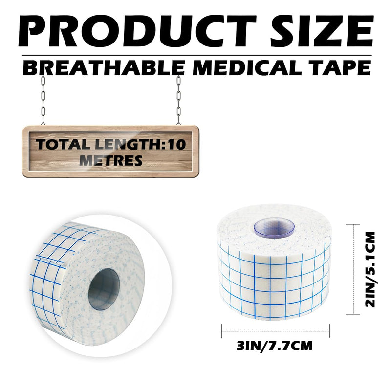 Adhesive Bandage Tape Breathable Non-Woven Tape Medical Dressing Wound Fixation Bandage Cuttable Adhesive Cloth Tape,5CMx10M 5CMx10M