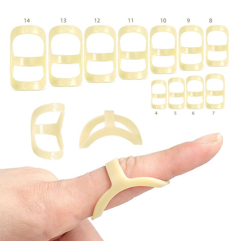 Oval Finger Splint 11pcs, Sizes 4-14, Mallet Finger Splint Trigger Finger Splint for Thumb Middle Ring Index Pinky, Straighten Crooked Fingers Mallet Finger Protcet Trigger Finger Limit Hypermobility