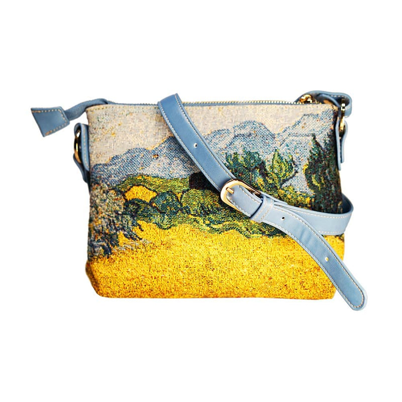 Signare Tapestry Crossbody Bag Sling Shoulder Purse for Women Wheatfield