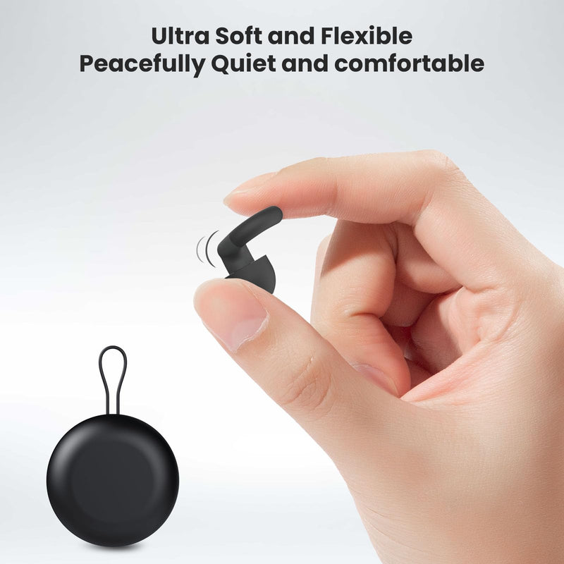 [Australia] - Ear Plugs for Sleeping, 2 Pairs of Reusable Earplugs for Noise Reduction 25dB-30dB with 8 Ear Tips, Soft Hearing Protection Ear Plugs for Concert,Noise Sensitivity, Study & Work Black 