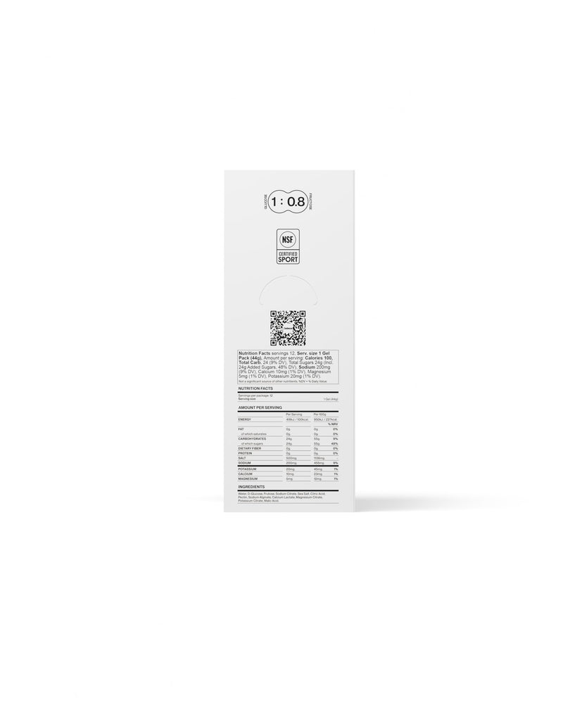 Cadence Core Energy Gels for Running Endurance - 24g Carbohydrates Per Serving with Electrolytes for Hydration - Dual Fuel Formula, Stomach Friendly - for Long Distance Sport, Cycling - 12 Pack