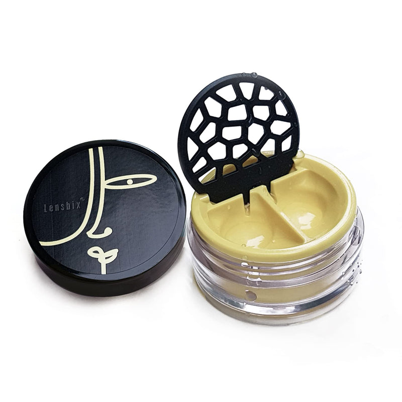 [Australia] - Lensbix contact lens case Faceline. The innovative gift for lens wearers with a lineart motif in candy colors. (Vanilla No.13) Vanilla No.13 