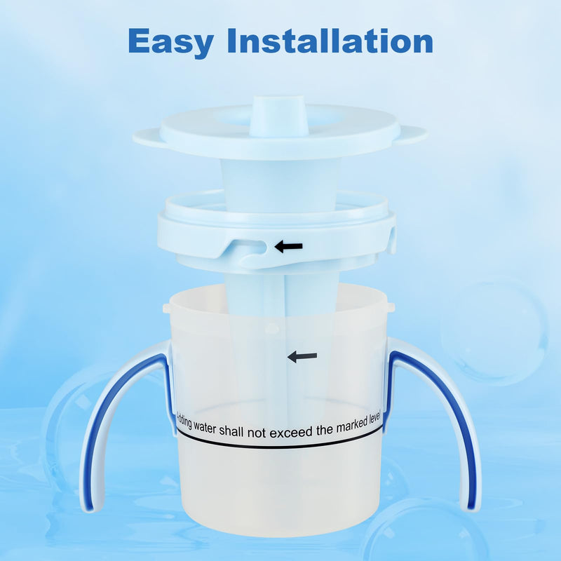 Dysphagia Cup for Adults - 5cc/10cc/15cc Spill-Proof Drinking Cup for Elderly | IDDSI Levels 0-2 | Choke Prevention | Removable Handles | Nose Cutout Design