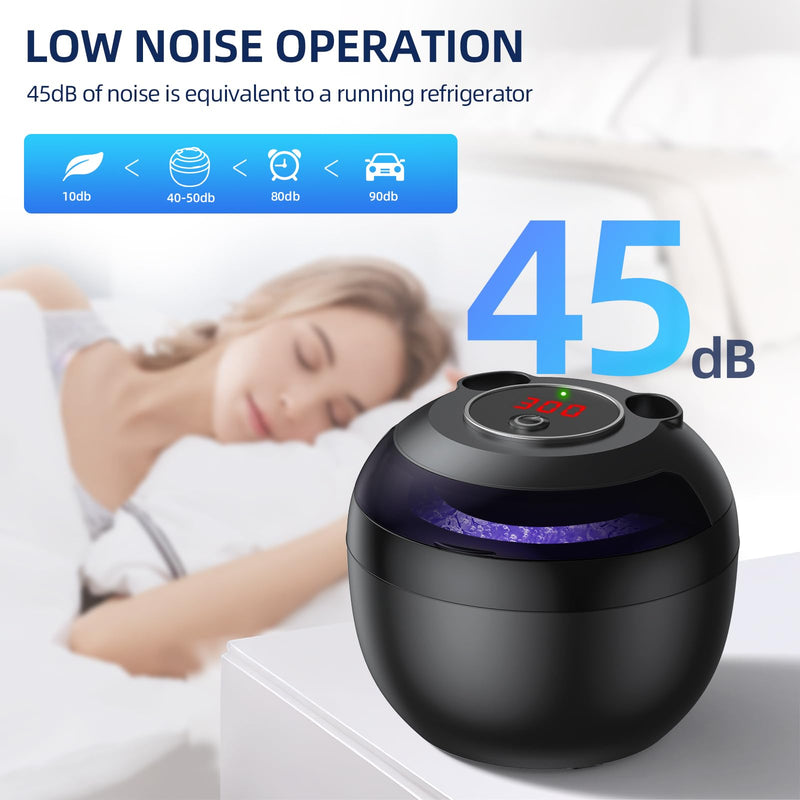 [Australia] - Ultrasonic Retainer Cleaner, Retainer Cleaner Machine for Dentures, Mouth Guards, Braces, Toothbrush Heads, Jewelry with 200ML Capacity, 45kHz Ultrasonic Cleaner, 4 Modes for All Dental Appliances 