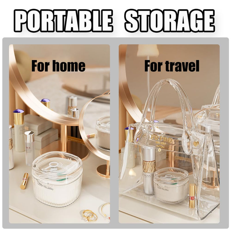 [Australia] - Denture Case Kit, Retainer Cleaner Case with Cleaning Brush, Retainer Cleaning Denture Bath Cup with Mirror Use in Denture Bridges, Partial Dentures, Traditional Braces for Travel 