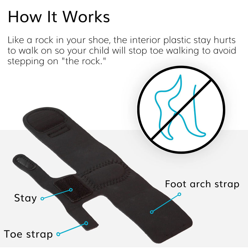 BraceAbility Toe Walking Braces for Kids - Patented Pediatric Foot Supports To Prevent Tip Toe Walking, Cerebral Palsy Equipment, Autism, ADHD, Aspergers, Youth Neurological Disorders (L - Pair) Large
