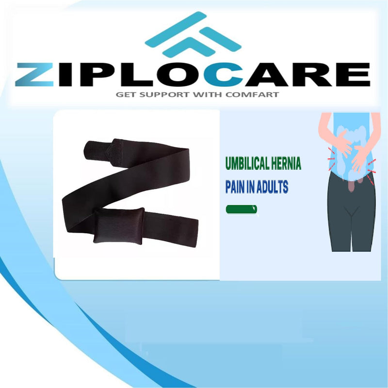 Umbilical Hernia Support Belt | Abdominal Navel Truss with One Removable Pad | Comfortable Hernia Brace for Men and Women (Size-XXL,Black) XX-Large Black