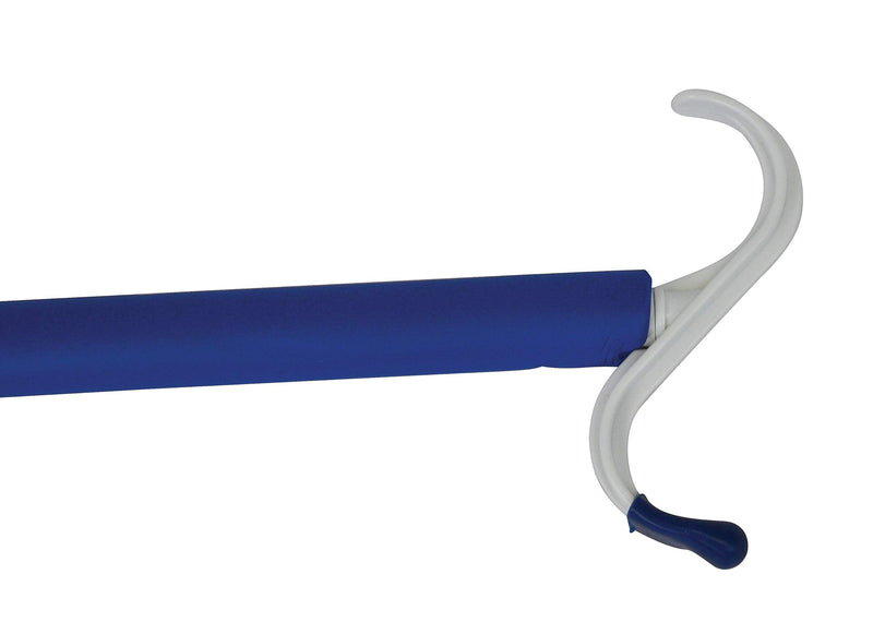 [Australia] - Blue Jay An Elite Healthcare Brand Get Dressed Dressing Aid Foam Handle for undergoing Recovery People with No Stretching Shoehorn Dressing Aid | Rounded S Plastic top Hook 2-in-1 Tool | 24 inch 