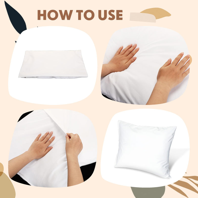 [Australia] - 20 x 26 Inches Waterproof Medical Pillow with Vinyl Protector, Reusable Hospital Pillow for Sleeping, Fluid and Stain Resistant, Wipeable Easy Clean, White 