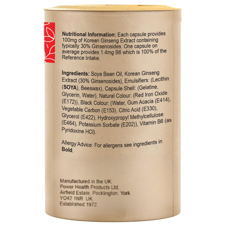Korean Ginseng Capsules by Power Health | 60 of Mens Health Supplements to Support Energy | Complements Black Maca Root Capsules, Ginkgo Biloba 1 count (Pack of 60)