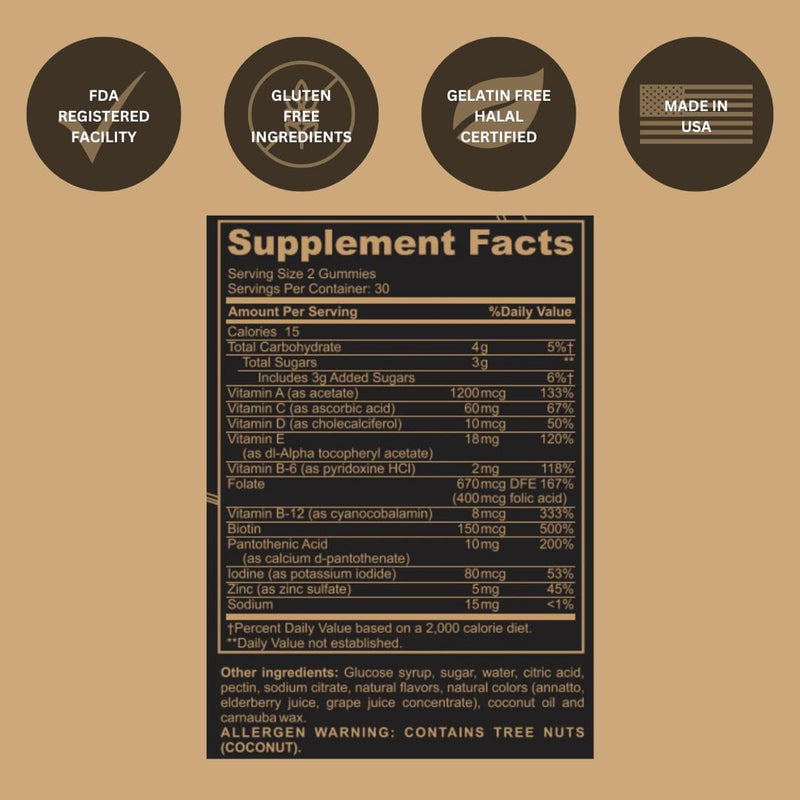 [Australia] - Black Girl Vitamins Once a Day - Womens Multivitamin Gummy - Vitamin A, B, C, E and Zinc. Multivitamin for Women, Immune Support. Vegan, Gluten-Free. Made in The USA (30 Day Supply, Strawberry) 60 Count (Pack of 1) 