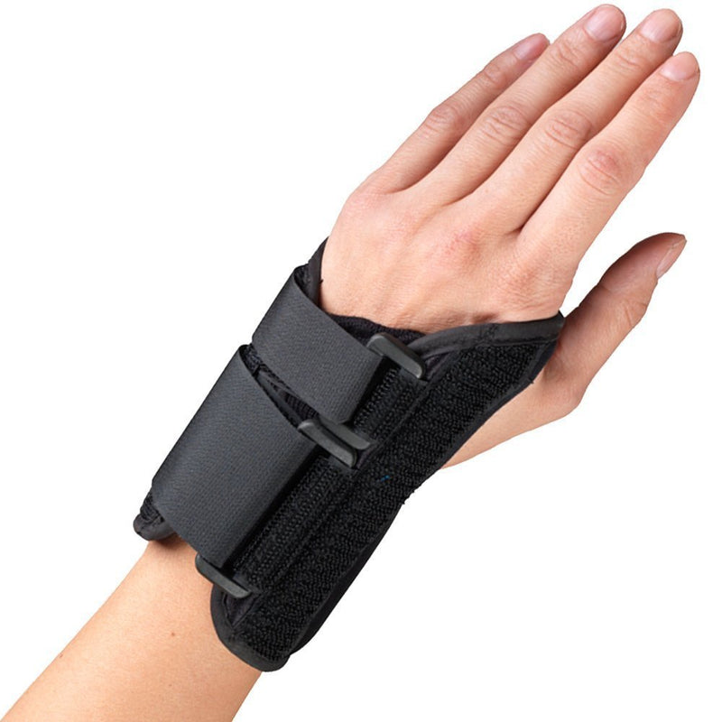 OTC Wrist Splint, 6-Inch Petite or Youth Size, Wrist Sprains, Post Cast Removal, Lightweight Breathable, Large, 6 Inch (Left Hand) Large (Pack of 1) 6 Inch (Left Hand)