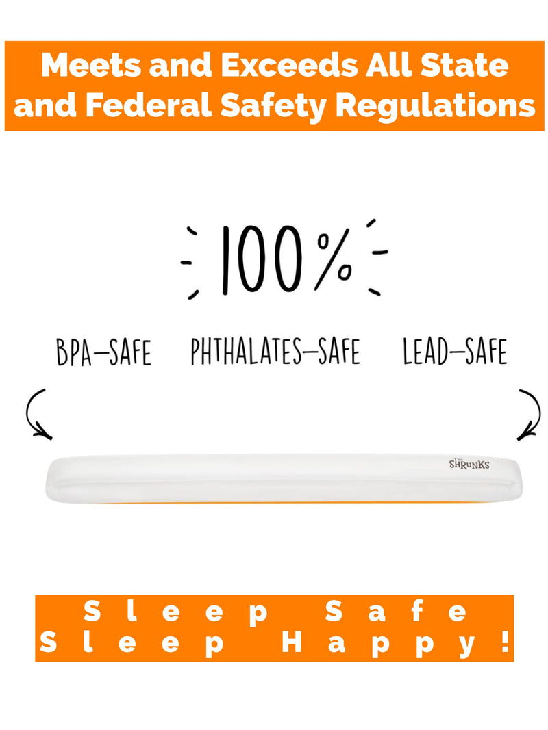 [Australia] - (2-Pack) Shrunks Inflatable Bed Rail for Toddlers, Kids, Adults, and Elderly | Portable Toddler Bed Bumpers for Travel or Home | Blow Up Guard Rail for Twin, Full, Queen, King Size Beds 2 Count White 