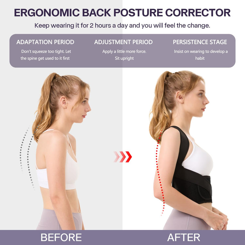 Back Brace Posture Corrector for Women and Men,Adjustable Shoulder Straightener,Used for correcting posture and scoliosis X-Large
