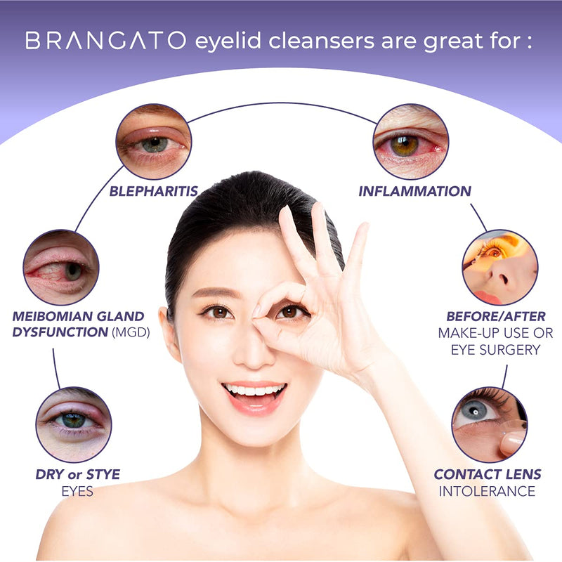 [Australia] - Eyelid and Lash Cleanser - Dry Eye Relief, Stye and Blepharitis Treatments, FDA-Cleared Hypochlorous Acid Spray, 60mL(2oz) 