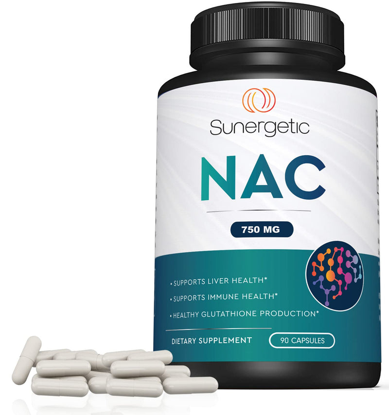 [Australia] - Premium NAC Supplement N-acetyl Cysteine – 750mg Per Capsule – Supports Liver, Detox Immune, Cellular & Respiratory Health – 90 N acetyl Cysteine Capsules 