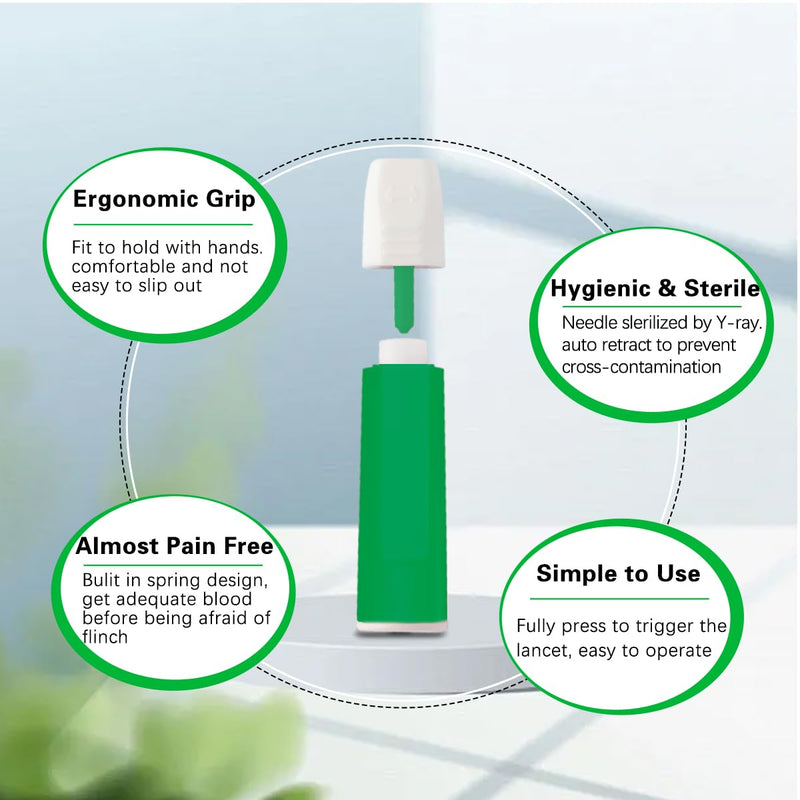 [Australia] - Safety Lancets, Pressure-Activated,Single use,for Comfortable Blood Testing (30G) 30G 