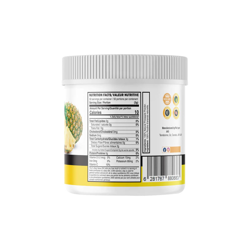Pineapple Powder - Rich in Vitamin C, Raw & Rich in Nutrients - 5.29oz/150g