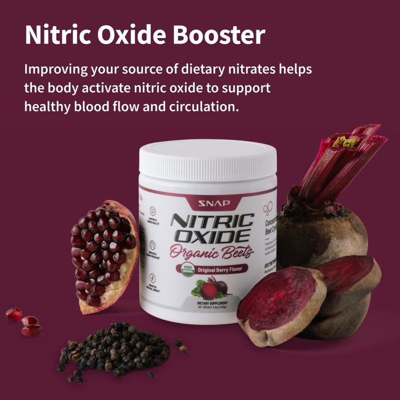 [Australia] - Snap Supplements USDA Organic Beet Root Powder, 3-in-1 Nitric Oxide Supplement, Support Healthy Blood Circulation, 250g (Mixed Berry) Original Berry 