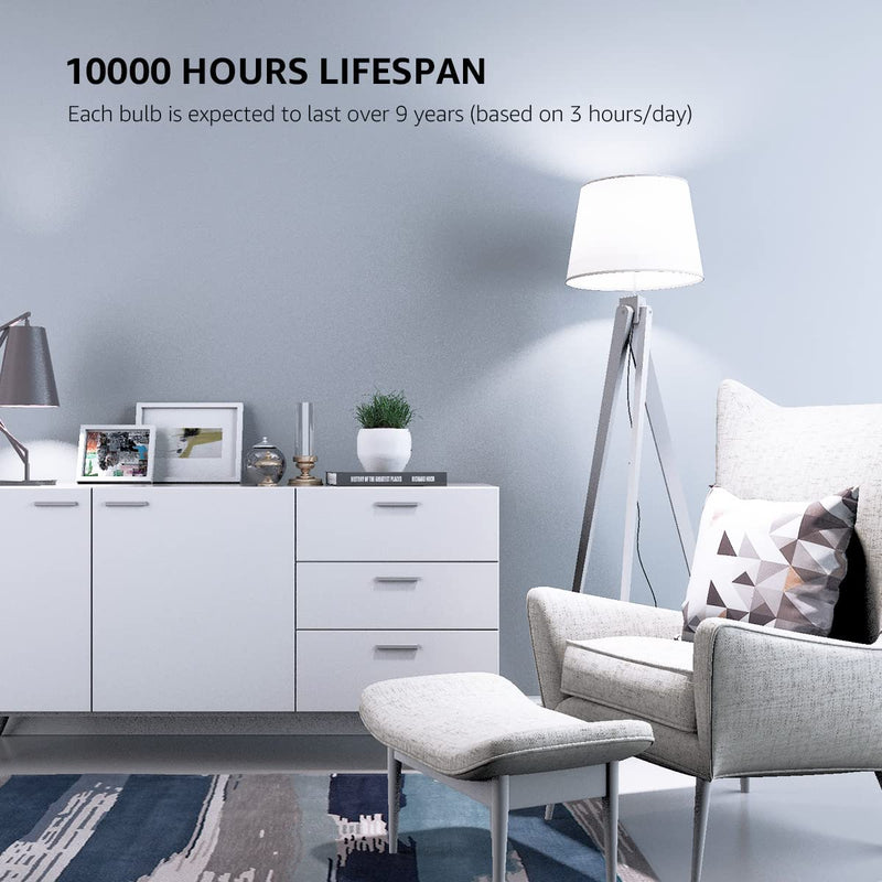 [Australia] - LE 100W Equivalent LED Light Bulbs, 14W 1500 Lumens Daylight White 5000K Non-Dimmable, A19 E26 Standard Base, 10000 Hour Lifetime, Pack of 6 