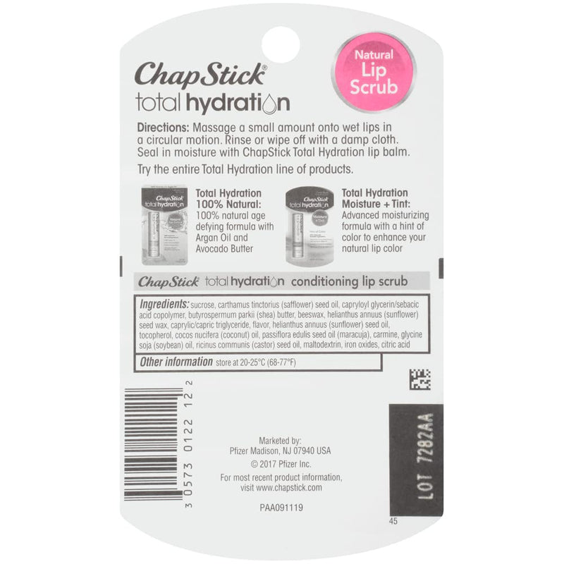 [Australia] - ChapStick Total Hydration Sugar Plum Flavor Conditioning Lip Scrub and Lip Exfoliator Jar - 0.27 Oz 