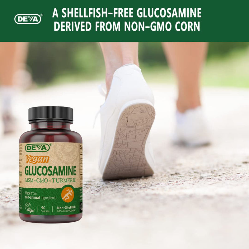 [Australia] - DEVA Vegan Glucosamine MSM & CMO, CMO, Turmeric Extract, Boswellia Extract with Non Animal Ingredients, 90 Tablets 90 Count (Pack of 1) 
