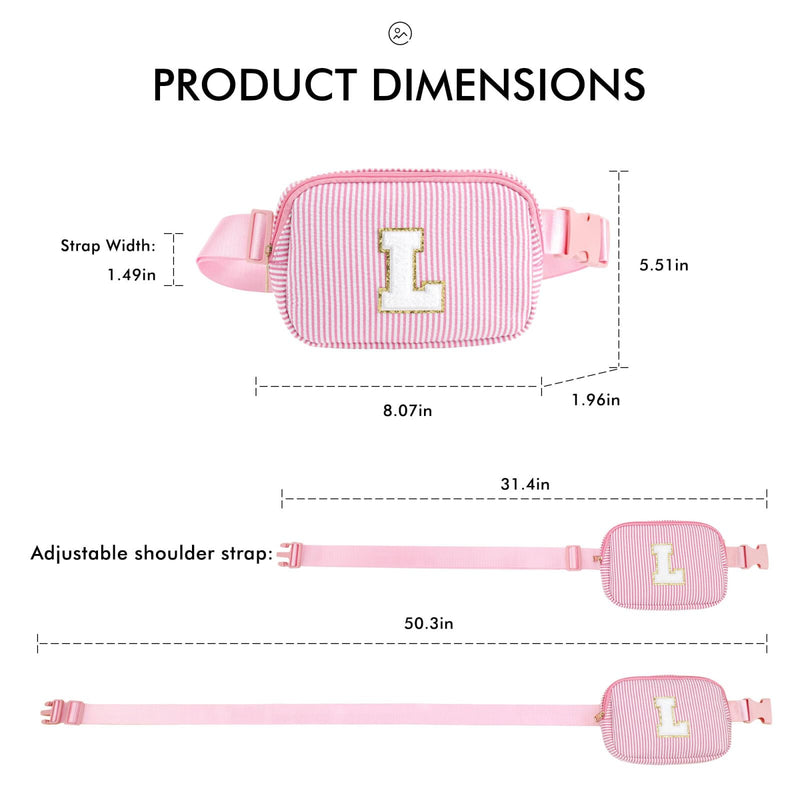 YOOLIFE Makeup Bag & Initial Crossbody Bag Belt Bag
