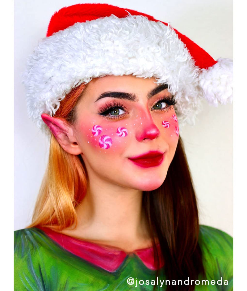 [Australia] - Graftobian Elf Ear Complete Makeup Kit - Elf Ears with Spirit Gum Adhesive and Skin Tone Makeup - for Cosplay, Halloween Costumes, & Theater - Full Color Instructions 