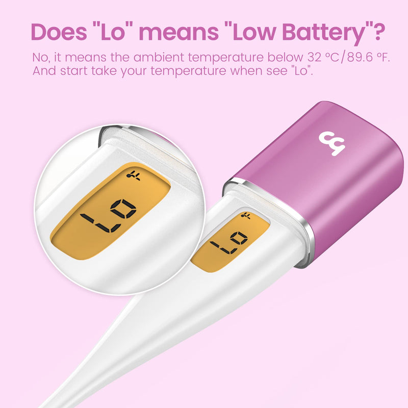 [Australia] - Femometer Smart Basal Body Thermometer, BBT Thermometer with Backlight LED Screen, Fertility/Period Tracker with Femometer APP, Automatic Data Recording, Lipstick Shape, Easy to Use and Carry, Purple 