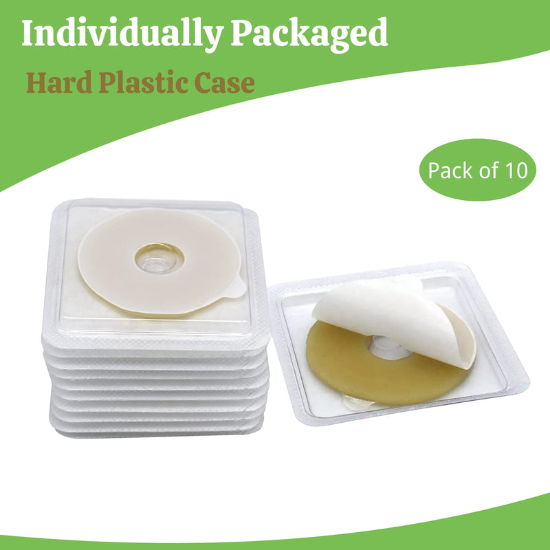 [Australia] - Elastic Moldable Ostomy Barrier Rings- Outer Diameter 2" (48mm) 4mm Thickness -Ostomy Supplies Non-Leaking Seal for Stoma, Sting-Free Hydrocolloid Skin Barrier Extender Ring for Colostomy Bags, 10PCS 10 Count (Pack of 1) 