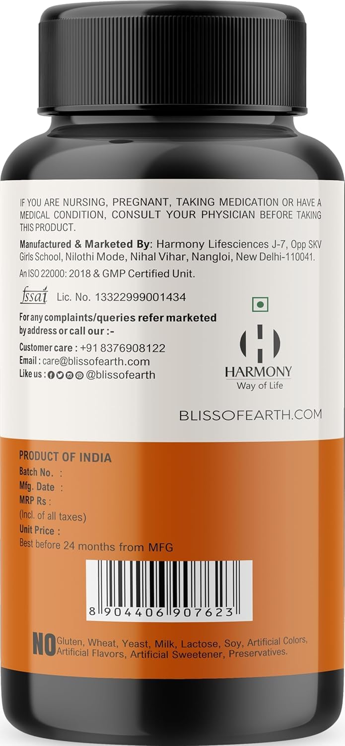 Bliss of Earth Keto Slim Weight Management Pills, Keto Diet Safe, Natural Fat Burner, Appetite Suppressant, Non-GMO, Gluten Free, 60 Veg Capsules