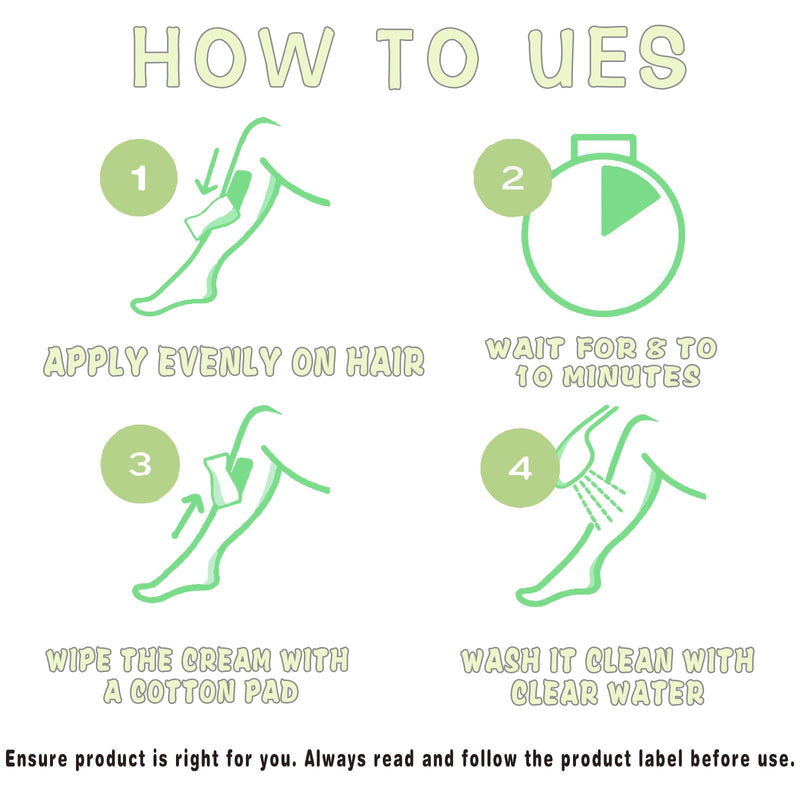 Gentle Painless Hair Removal Cream Contains No-irritating Ingredients Convenient Fast Two-in-one Hair Removal and Skin Care Product Suitable For All Skin Types