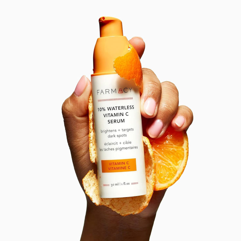 Farmacy 10% Vitamin C Face Serum - Waterless Vitamin C Skin Care Serum to Brighten, Firm + Smooth Skin Texture - Enriched with Upcycled Tangerine Peel to Boost Skin's Moisture + Radiance (5ml) 0.16 Fl Oz (Pack of 1)