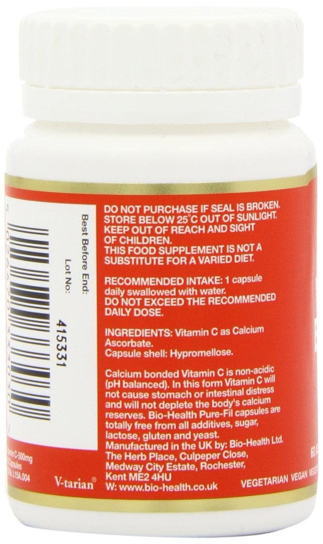 Bio-Health 500mg Buffered Vitamin C - Pack of 60 Capsules