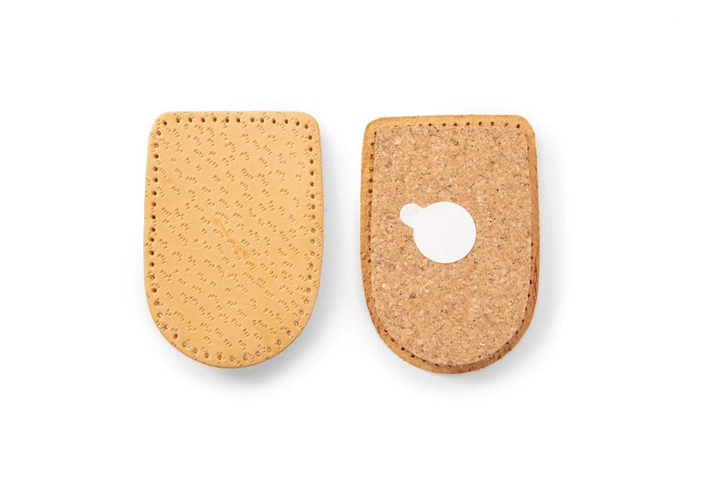 [Australia] - Orthopedic heel raiser made of real leather and natural cork with self-adhesive underside, shock-absorbing insole, relief from Achilles tendonitis, Kaps Corled, 1 pair (men/EUR 40-46) men/EUR 40-46 
