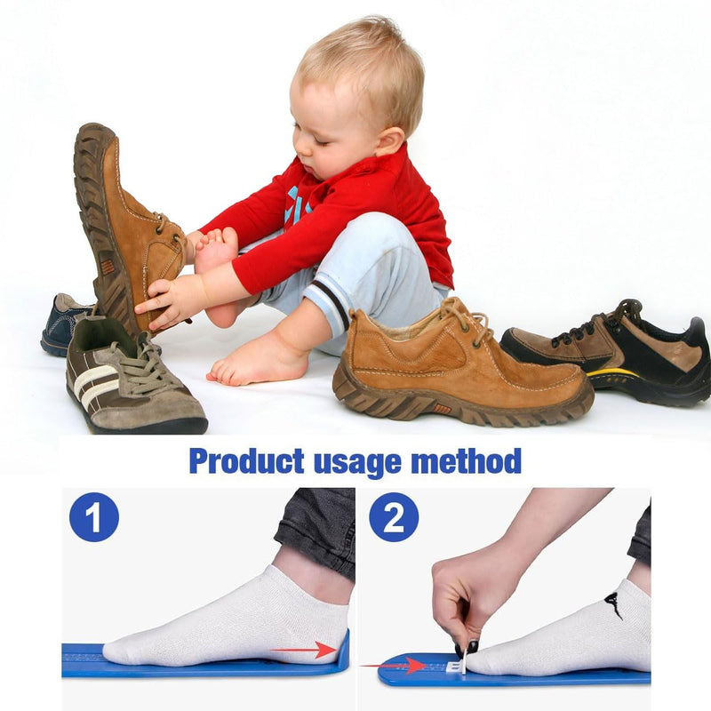 [Australia] - Foot measuring device, shoe size EU sizes 15-48, foot measuring device, shoe sizer for children, children's adult shoe measuring device, shoe size chart, for women and men children's feet (blue) 