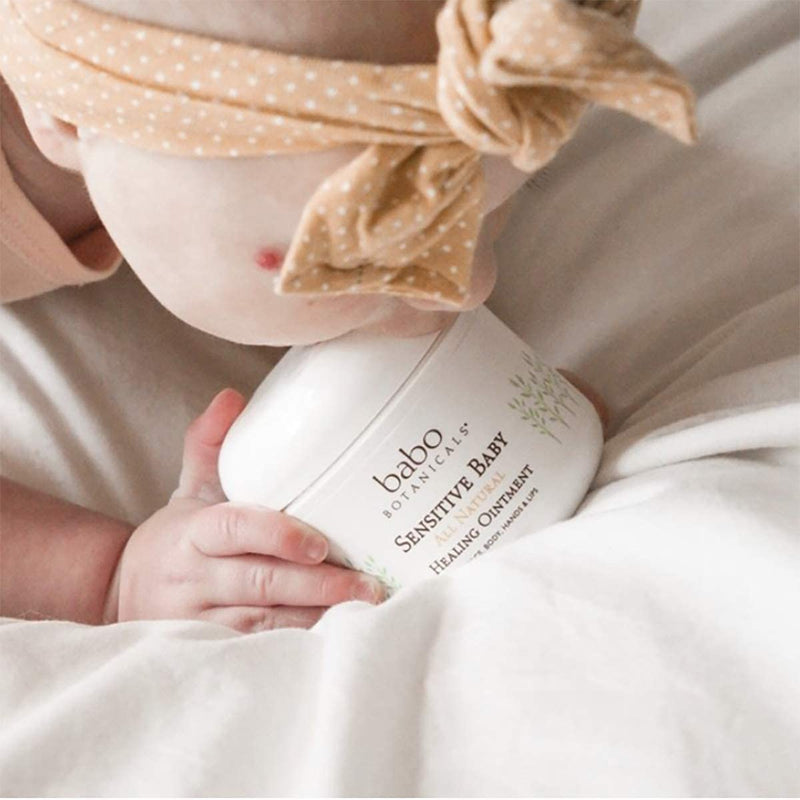 [Australia] - Babo Botanicals Sensitive Baby Fragrance-Free All Natural Healing Ointment - 99% Organic & 1% Colloidal Oat - Steroid-Free - NSF Certified - for Eczema, Irritated/Itchy Skin - Face, Body, Diaper Area New Packaging 