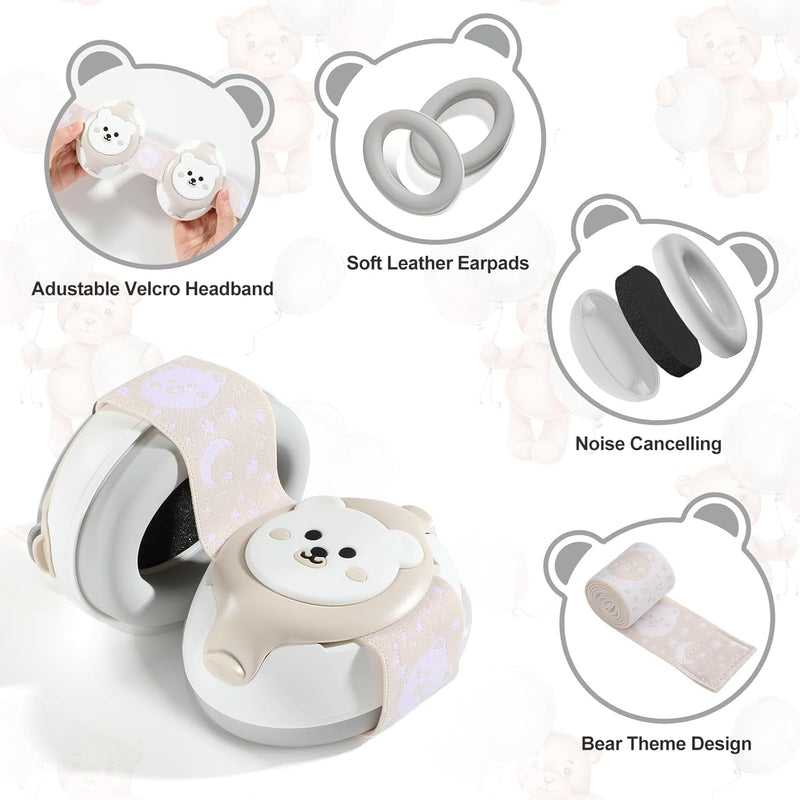 [Australia] - Baby Earmuffs-25dB NRR Baby Noise Cancelling Headphones with Adjustable Headband, Infant Ear Protection for Babies 0-36 Months,Travel Essentials for Airplane/Improves Sleep/Outdoor Starlight 