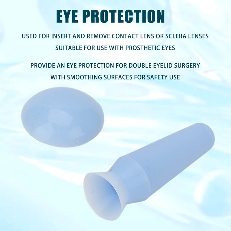 [Australia] - 2 pairs of insert tools for removing contact lenses, eyeball protectors made of soft silicone with suction cup 