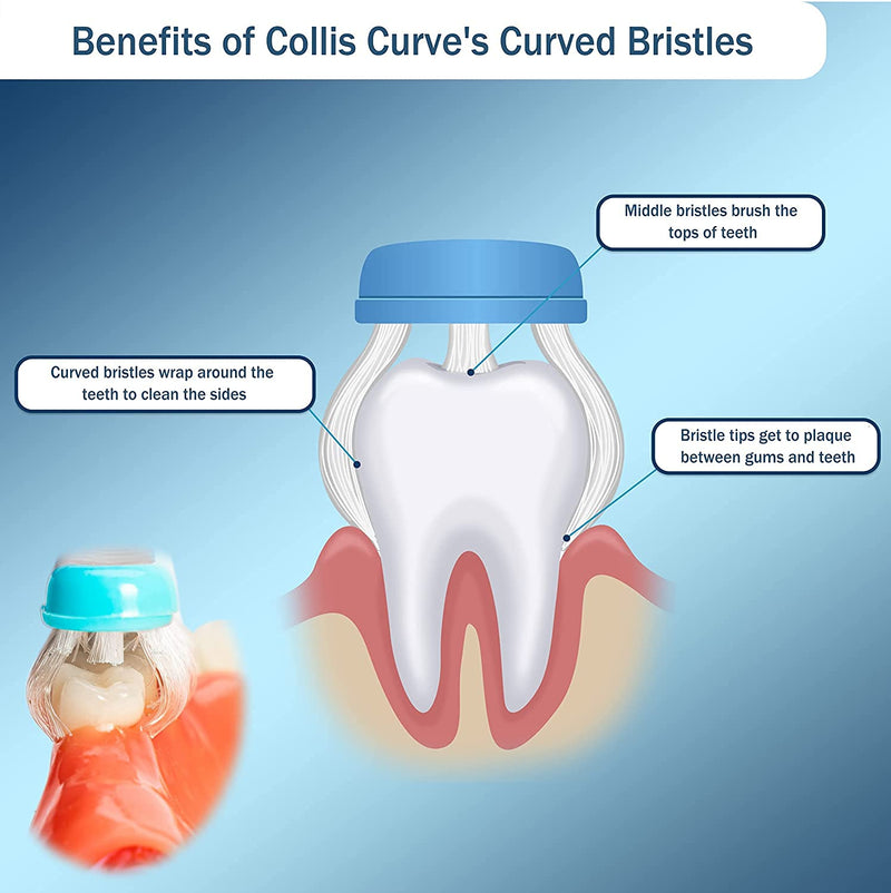 [Australia] - Collis Curve - Kids Sampler Pack - 1 Baby, 1 Youth and 2 Adults Soft- 3 Sided Toothbrush for Sensitive Gums - Manual Toothbrushes - Oral Care 